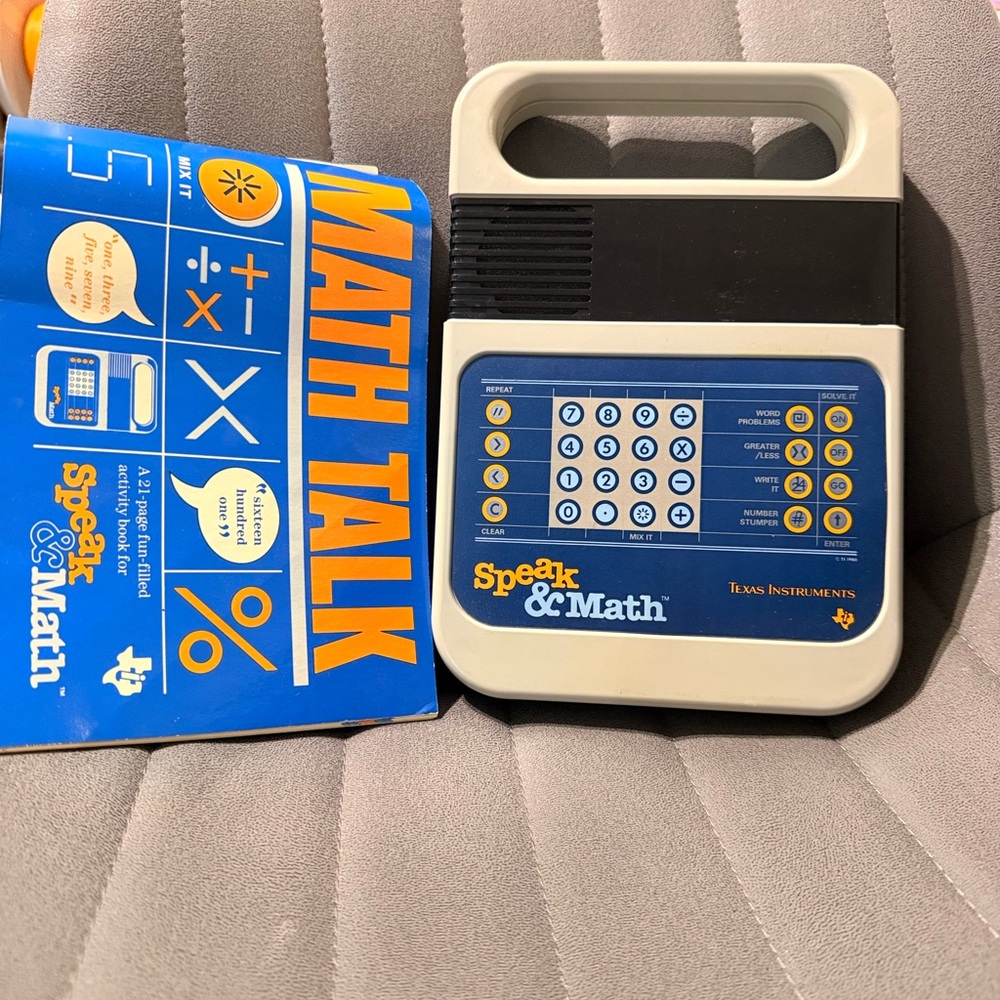 Vintage Texas Instruments Speak & Math Educational Device